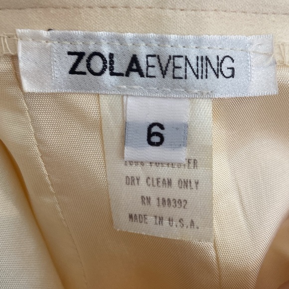 ZOLA EVENING Formal Wedding or Special Occasion Pale Yellow Maxi Skirt Size 4/6 - Picture 5 of 6